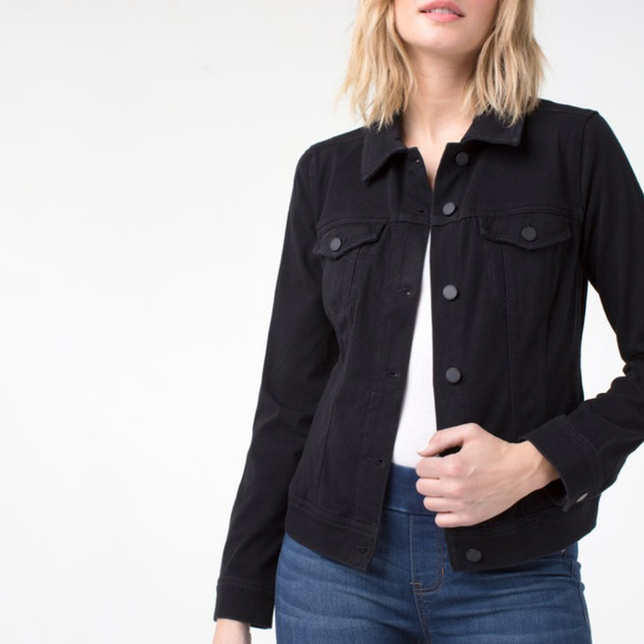 liverpool black denim jacket